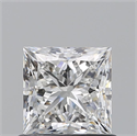 Natural Diamond 0.90 Carats, Princess with  Cut, F Color, VVS2 Clarity and Certified by GIA