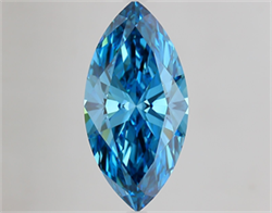 Picture of Lab Grown Diamond 5.51 Carats, Marquise with  Cut, Fancy Vivid Blue Color, VS1 Clarity and Certified by IGI