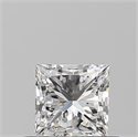 Diamante Natural 0.51 quilates, Princesa , Color E, claridad VVS2 y certificado GIA