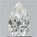 Natural Diamond 0.61 Carats, Pear with  Cut, H Color, VVS2 Clarity and Certified by GIA