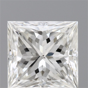 Picture of Natural Diamond 1.12 Carats, Princess with  Cut, H Color, SI2 Clarity and Certified by GIA