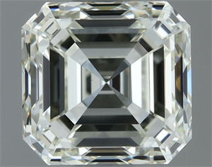 Picture of Natural Diamond 1.51 Carats, Asscher with  Cut, K Color, VVS2 Clarity and Certified by IGI