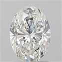 Natural Diamond 1.20 Carats, Oval with  Cut, H Color, SI1 Clarity and Certified by GIA