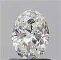 Natural Diamond 0.66 Carats, Oval with  Cut, G Color, SI2 Clarity and Certified by GIA