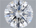 Lab Grown Diamond 2.52 Carats, Round with Excellent Cut, D Color, VVS2 Clarity and Certified by GIA