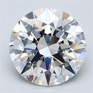 Picture of Natural Diamond 2.72 Carats, Round with Excellent Cut, E Color, VS2 Clarity and Certified by GIA