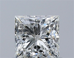 Picture of Natural Diamond 0.51 Carats, Princess with  Cut, J Color, VS2 Clarity and Certified by GIA