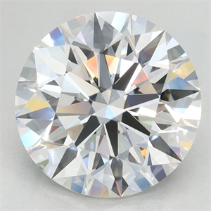 Picture of Lab Grown Diamond 3.13 Carats, Round with Excellent Cut, E Color, VVS1 Clarity and Certified by GIA