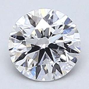 Picture of 0.30 D VS2 round natural diamond ideal cut and certified by CGL