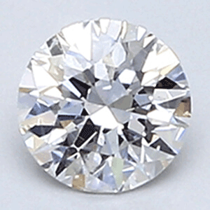 Picture of 0.31 E SI1 round natural diamond ideal cut, certified by CGL