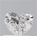 Natural Diamond 0.36 Carats, Heart with  Cut, D Color, SI1 Clarity and Certified by GIA