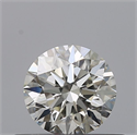 Natural Diamond 0.46 Carats, Round with Excellent Cut, H Color, VVS2 Clarity and Certified by IGI