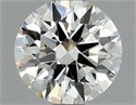 Natural Diamond 0.61 Carats, Round with Excellent Cut, H Color, VS2 Clarity and Certified by GIA
