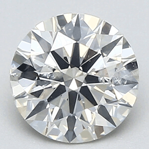 Foto 1.03 quilates, Diamante natural redondo con corte ideal, color H, claridad SI1, corte ideal, certificado por CGL de