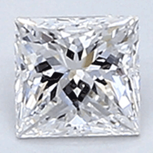Picture of 0.25 Carats, Princess Diamond with Very Good Cut, E Color, VVS2 Clarity and Certified By CGL