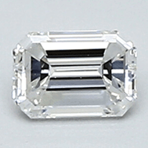 Foto 0.24 quilates, diamante esmeralda con muy buen corte, color E, claridad VVS2 y certificado por CGL de