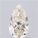 Natural Diamond 0.59 Carats, Pear with  Cut, K Color, VVS2 Clarity and Certified by GIA