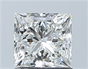 Natural Diamond 1.01 Carats, Princess with  Cut, H Color, VS2 Clarity and Certified by GIA
