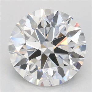 Picture of Lab Grown Diamond 2.95 Carats, Round with Excellent Cut, D Color, VVS1 Clarity and Certified by GIA