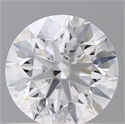 Natural Diamond 0.58 Carats, Round with Excellent Cut, D Color, I1 Clarity and Certified by GIA