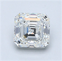 Natural Diamond 1.20 Carats, Asscher with  Cut, H Color, VS1 Clarity and Certified by GIA