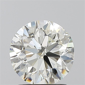 Picture of Natural Diamond 1.50 Carats, Round with Excellent Cut, K Color, SI2 Clarity and Certified by GIA