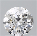Lab Grown Diamond 1.03 Carats, Round with Ideal Cut, D Color, VVS2 Clarity and Certified by IGI