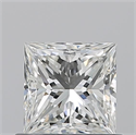 Natural Diamond 0.70 Carats, Princess with  Cut, H Color, VVS1 Clarity and Certified by GIA