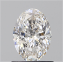 Natural Diamond 0.80 Carats, Oval with  Cut, F Color, SI1 Clarity and Certified by GIA