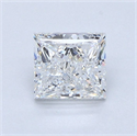 Natural Diamond 1.00 Carats, Princess with  Cut, D Color, SI1 Clarity and Certified by GIA