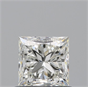Natural Diamond 0.71 Carats, Princess with  Cut, J Color, VS1 Clarity and Certified by GIA