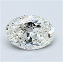 Natural Diamond 1.50 Carats, Oval with  Cut, I Color, VVS2 Clarity and Certified by GIA