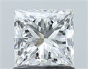 Natural Diamond 1.01 Carats, Princess with  Cut, F Color, SI1 Clarity and Certified by GIA
