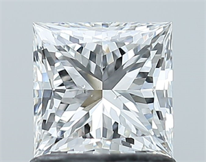 Picture of Natural Diamond 1.01 Carats, Princess with  Cut, F Color, SI1 Clarity and Certified by GIA