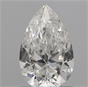 Natural Diamond 0.10 Carats, Pear with  Cut, E Color, SI1 Clarity and Certified by IGI