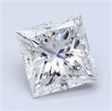 Natural Diamond 2.71 Carats, Princess with  Cut, E Color, SI1 Clarity and Certified by GIA