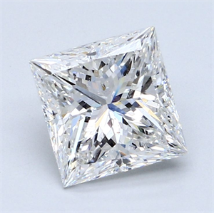 Picture of Natural Diamond 2.71 Carats, Princess with  Cut, E Color, SI1 Clarity and Certified by GIA