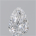 Natural Diamond 0.53 Carats, Pear with  Cut, D Color, VS2 Clarity and Certified by GIA