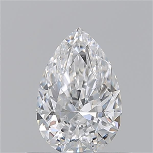 Picture of Natural Diamond 0.53 Carats, Pear with  Cut, D Color, VS2 Clarity and Certified by GIA