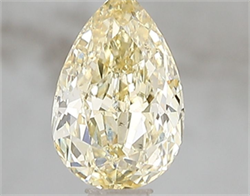 Picture of Lab Grown Diamond 1.60 Carats, Pear with  Cut, Fancy Yellow Color, VS1 Clarity and Certified by IGI