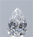 Natural Diamond 0.40 Carats, Pear with  Cut, D Color, VVS2 Clarity and Certified by GIA