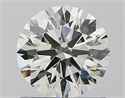 Natural Diamond 0.90 Carats, Round with Excellent Cut, G Color, SI1 Clarity and Certified by IGI