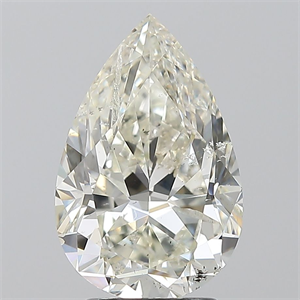 Picture of Natural Diamond 3.02 Carats, Pear with  Cut, I Color, SI2 Clarity and Certified by IGI
