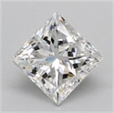 Natural Diamond 0.50 Carats, Princess with  Cut, E Color, SI1 Clarity and Certified by GIA