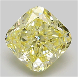 Picture of Lab Grown Diamond 2.11 Carats, CUSHION MODIFIED with  Cut, Fancy Yellow Color, VS1 Clarity and Certified by IGI