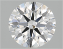 Lab Grown Diamond 2.11 Carats, Round with Excellent Cut, F Color, VS1 Clarity and Certified by GIA