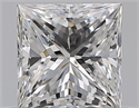 Natural Diamond 0.50 Carats, Princess with  Cut, E Color, SI1 Clarity and Certified by GIA