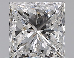 Picture of Natural Diamond 0.50 Carats, Princess with  Cut, E Color, SI1 Clarity and Certified by GIA