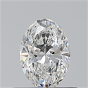 Natural Diamond 0.50 Carats, Oval with  Cut, E Color, VS2 Clarity and Certified by GIA