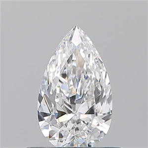 Picture of Natural Diamond 0.52 Carats, Pear with  Cut, E Color, VVS1 Clarity and Certified by GIA